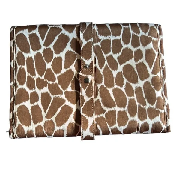 Giraffe Print Bejeweled 2 Piece Jewelry or Makeup Travel Case